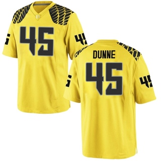 Luke Dunne Game Gold Men's Oregon Ducks Football Jersey