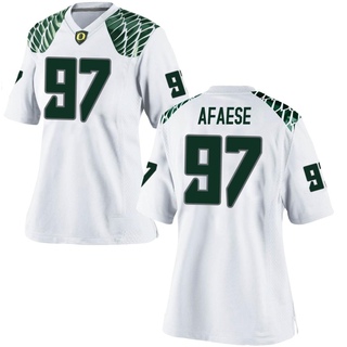 Maceal Afaese Game White Women's Oregon Ducks Football Jersey