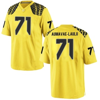 Malaesala Aumavae-Laulu Game Gold Youth Oregon Ducks Football Jersey