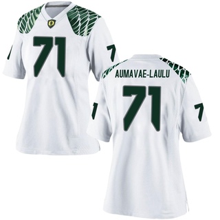 Malaesala Aumavae-Laulu Game White Women's Oregon Ducks Football Jersey