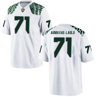 Malaesala Aumavae-Laulu Game White Youth Oregon Ducks Football Jersey