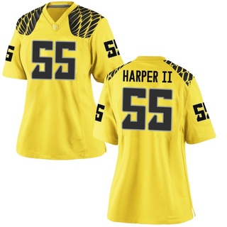 Marcus Harper II Game Gold Women's Oregon Ducks Football Jersey