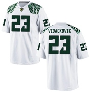 Marko Vidackovic Game White Men's Oregon Ducks Football Jersey