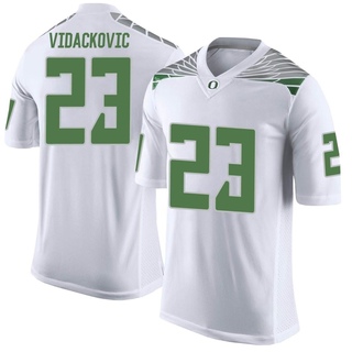 Marko Vidackovic Limited White Men's Oregon Ducks Football Jersey