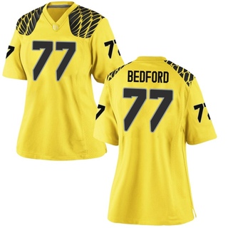 Matthew Bedford Game Gold Women's Oregon Ducks Football Jersey