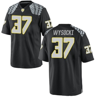 Max Wysocki Game Black Youth Oregon Ducks Football Jersey