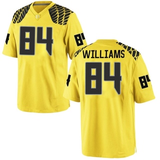 Micah Williams Game Gold Men's Oregon Ducks Football Jersey