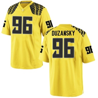 Nick Duzansky Game Gold Men's Oregon Ducks Football Jersey