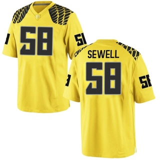 Penei Sewell Game Gold Men's Oregon Ducks Football Jersey