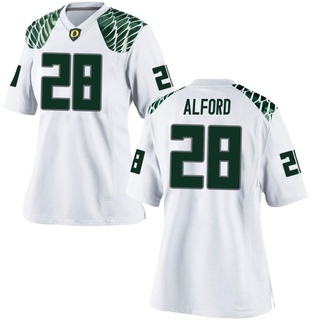 Preston Alford Game White Women's Oregon Ducks Football Jersey