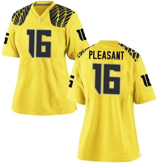 Rodrick Pleasant Game Gold Women's Oregon Ducks Football Jersey