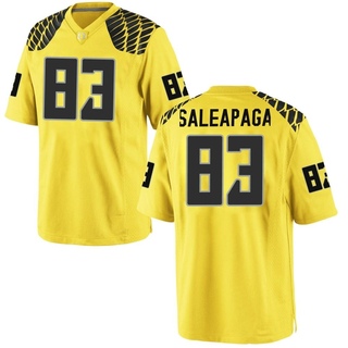 Roger Saleapaga Game Gold Men's Oregon Ducks Football Jersey