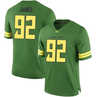 Ross James Game Green Men's Oregon Ducks Football Jersey