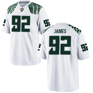 Ross James Game White Men's Oregon Ducks Football Jersey