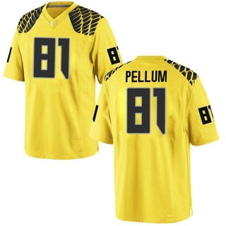 Ryan Pellum Game Gold Men's Oregon Ducks Football Jersey