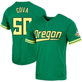 Sammy Cova Replica Green Men's Oregon Ducks Two-Button Baseball Jersey