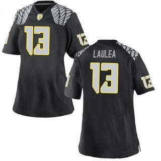 Sione Laulea Game Black Women's Oregon Ducks Football Jersey