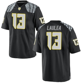 Sione Laulea Game Black Youth Oregon Ducks Football Jersey