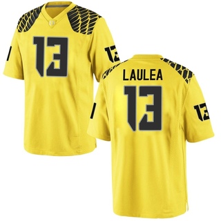 Sione Laulea Game Gold Men's Oregon Ducks Football Jersey