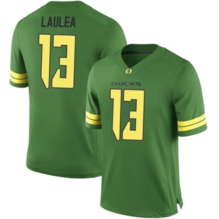 Sione Laulea Game Green Youth Oregon Ducks Football Jersey