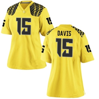 Solomon Davis Game Gold Women's Oregon Ducks Football Jersey