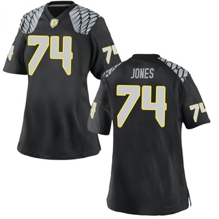 Steven Jones Game Black Women's Oregon Ducks Football Jersey