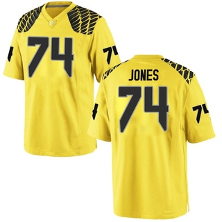 Steven Jones Game Gold Men's Oregon Ducks Football Jersey