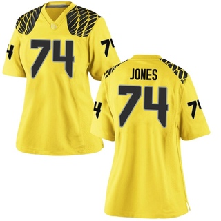 Steven Jones Game Gold Women's Oregon Ducks Football Jersey