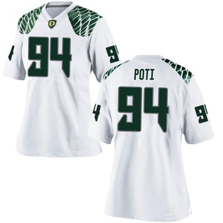 Sua'ava Poti Game White Women's Oregon Ducks Football Jersey