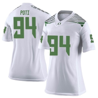 Sua'ava Poti Limited White Women's Oregon Ducks Football Jersey