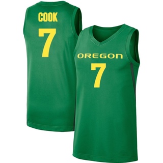 Supreme Cook Replica Green Men's Oregon Ducks Basketball Jersey