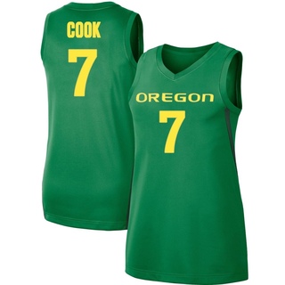 Supreme Cook Replica Green Women's Oregon Ducks Basketball Jersey