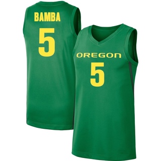 TJ Bamba Replica Green Men's Oregon Ducks Basketball Jersey