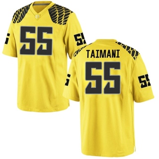 Taki Taimani Game Gold Men's Oregon Ducks Football Jersey