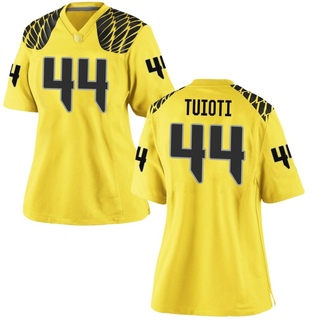 Teitum Tuioti Replica Gold Women's Oregon Ducks Football Jersey