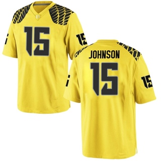 Tez Johnson Game Gold Men's Oregon Ducks Football Jersey