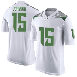 Tez Johnson Limited White Men's Oregon Ducks Football Jersey