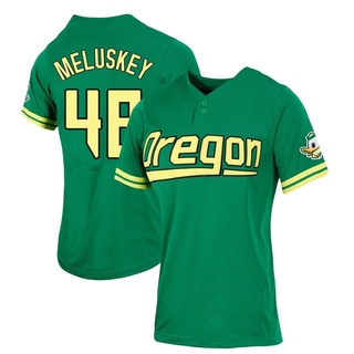 Thomas Meluskey Replica Green Women's Oregon Ducks Two-Button Baseball Jersey