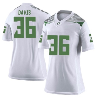 Timon Davis Limited White Women's Oregon Ducks Football Jersey