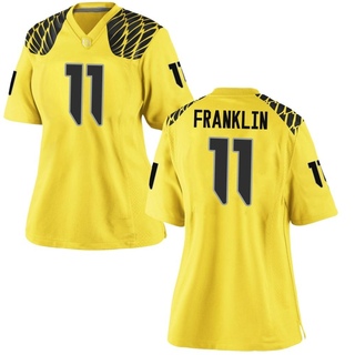 Troy Franklin Game Gold Women's Oregon Ducks Football Jersey