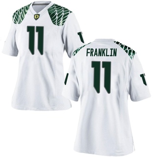 Troy Franklin Game White Women's Oregon Ducks Football Jersey