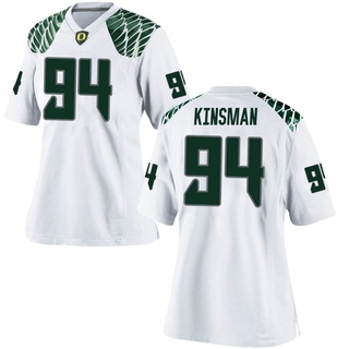 Tyler Kinsman Game White Women's Oregon Ducks Football Jersey