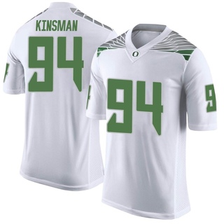 Tyler Kinsman Limited White Men's Oregon Ducks Football Jersey