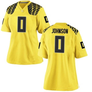 Tysheem Johnson Game Gold Women's Oregon Ducks Football Jersey