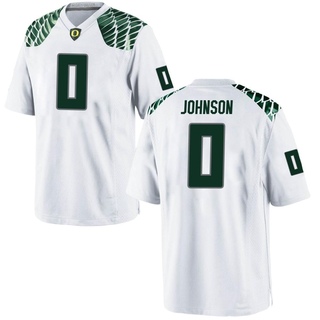 Tysheem Johnson Game White Men's Oregon Ducks Football Jersey