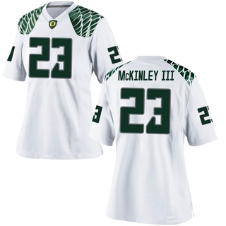 Verone McKinley III Game White Women's Oregon Ducks Football Jersey