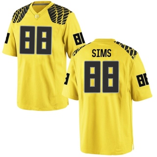 Xadavien Sims Game Gold Men's Oregon Ducks Football Jersey