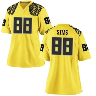 Xadavien Sims Game Gold Women's Oregon Ducks Football Jersey