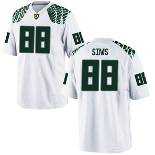 Xadavien Sims Game White Youth Oregon Ducks Football Jersey